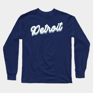 detroit cursive script Long Sleeve T-Shirt